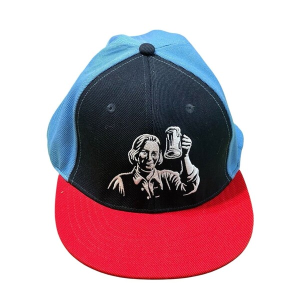 Samuel Adams Brewery Beer Boston Lager Flex Fit Hat Cap Large/X-Large Red Blue - Picture 1 of 10